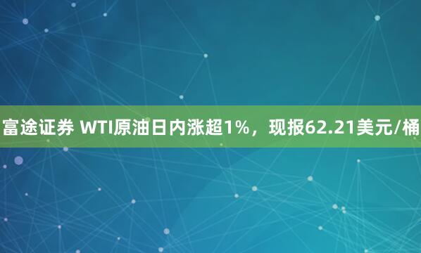 富途证券 WTI原油日内涨超1%，现报62.21美元/桶