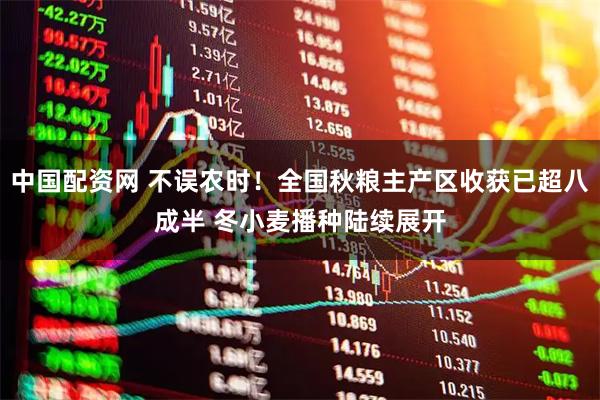 中国配资网 不误农时！全国秋粮主产区收获已超八成半 冬小麦播种陆续展开